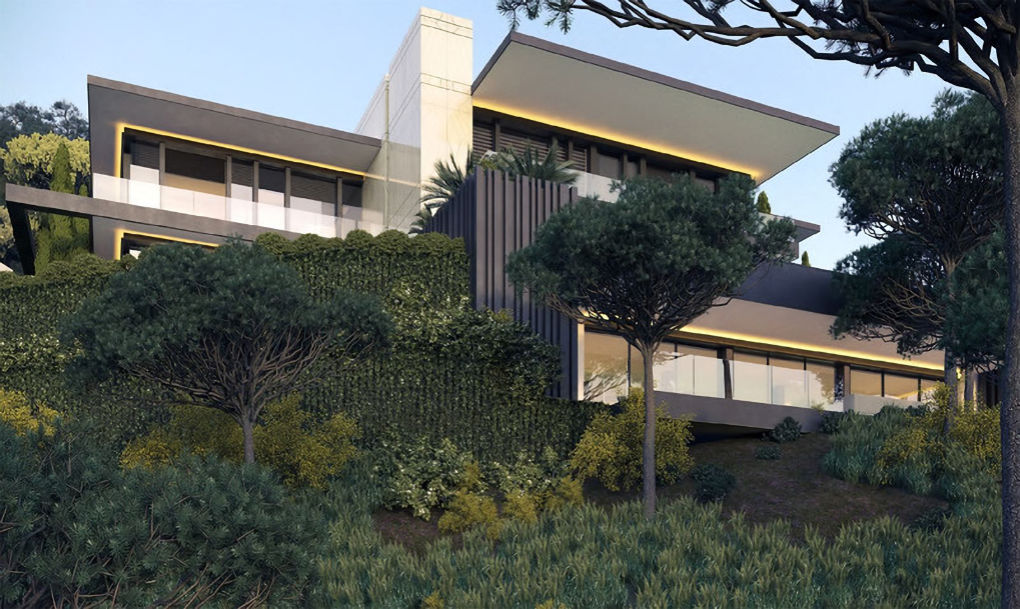 Upper view of the Villa from below