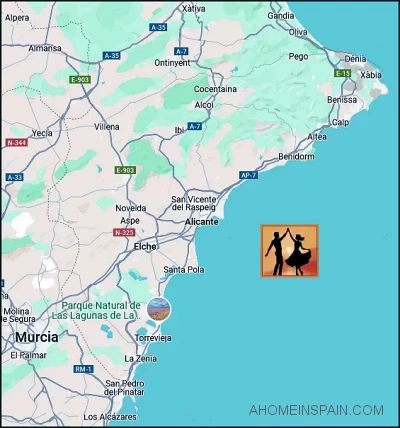 Map of Costa Blanca in Andalucia