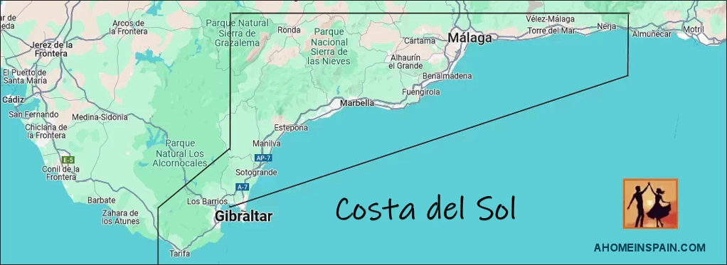 Map of Costa del Sol