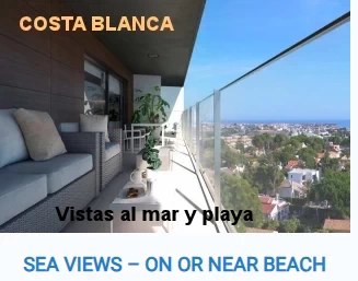 Costa Blanca Sea Views on or near Beach for Sale